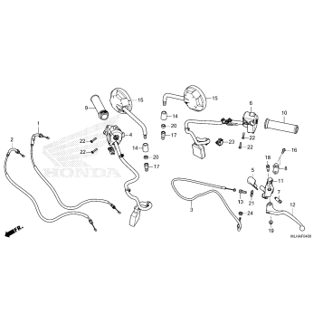 HANDLE LEVER@SWITCH@CABLE@MIRROR