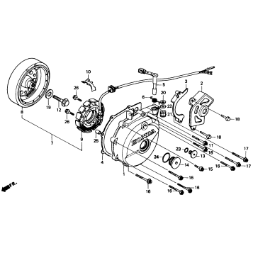 LEFT CRANKCASE COVER 91-92