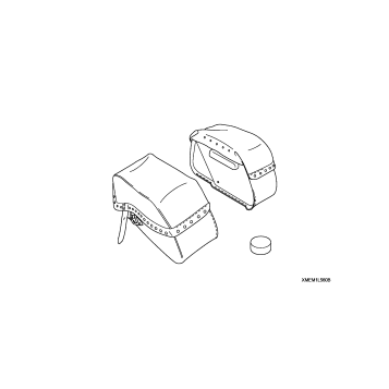 LEATHER SADDLEBAGS (18L) (STUDDED)