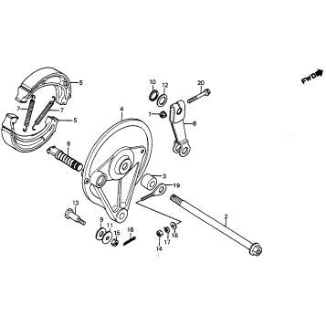 REAR BRAKE PANEL 80-81