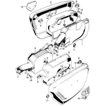 AIR CLEANER + AIR CLEANER CASE K6-K7