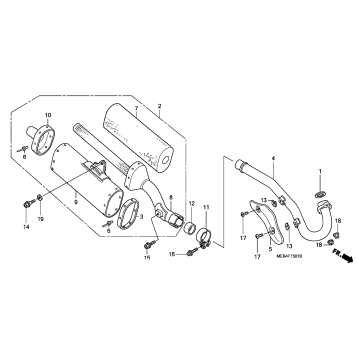 EXHAUST MUFFLER ('03)