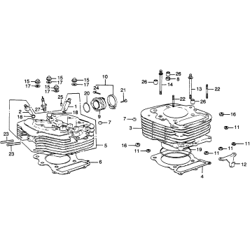 CYLINDER HEAD + CYLINDER