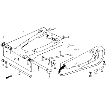 SWINGARM + CHAIN CASE
