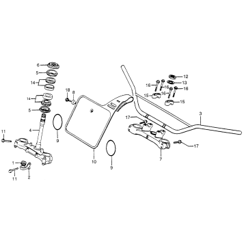 HANDLEBAR + TOP BRIDGE 83
