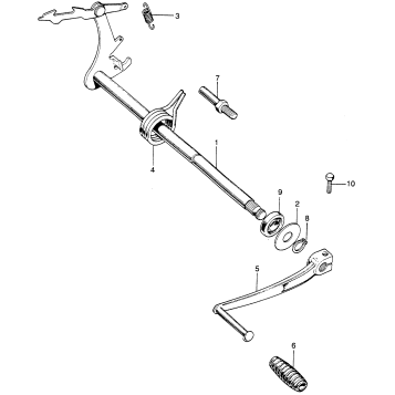 GEARSHIFT SPINDLE + CHANGE PEDAL