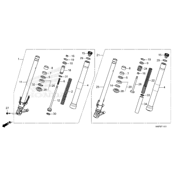 FRONT FORK               (CB500FA'22/'23)