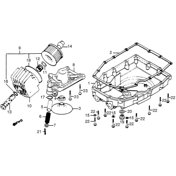 OIL FILTER + OIL PAN