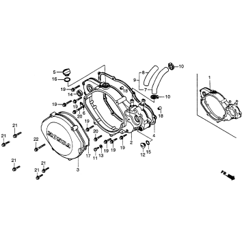 RIGHT CRANKCASE COVER 87-89