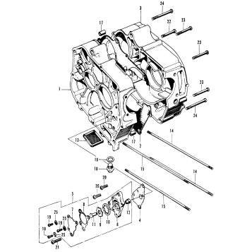 CRANKCASE + OIL PUMP