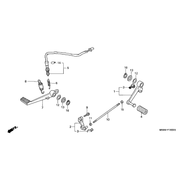 BRAKE PEDAL + CHANGE PEDAL