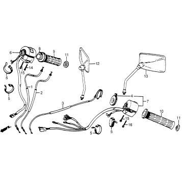 CONTROL LEVERS + CABLES + SWITCHES