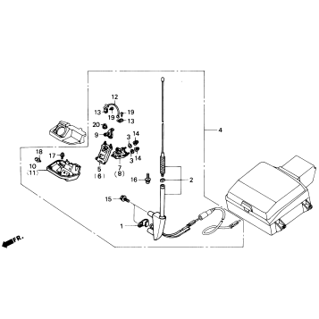 TRUNK ARMREST SET 90