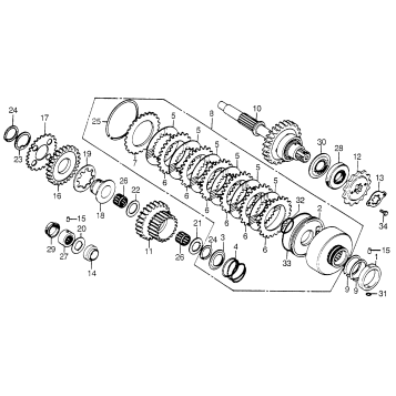 TOP CLUTCH + COUNTERSHAFT