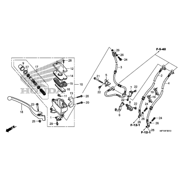 FRONT BRAKE MASTER       CYLINDER (ABS)