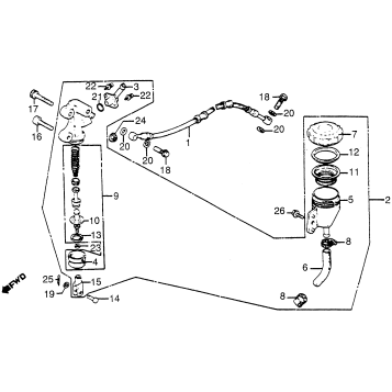 REAR BRAKE MASTER CYL.