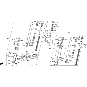 GL1500I FRONT FORK 95