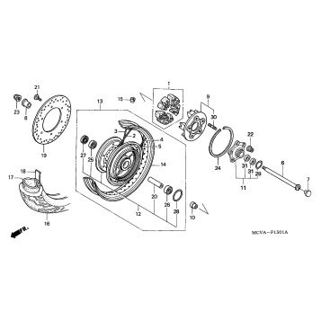 REAR WHEEL (VTX1800S)
