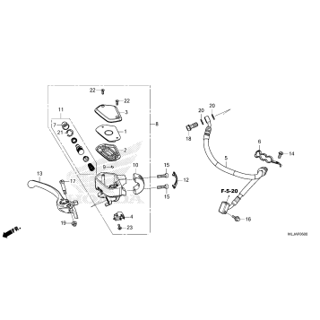 FRONT BRAKE MASTER       CYLINDER