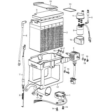 BATTERY + MAGNETIC SWITCH