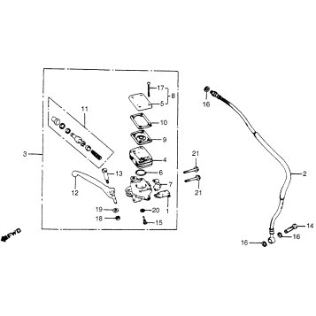 CM400A/TFRONT BRAKE MASTER CYLINDER 79-80