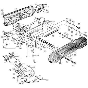 SWINGARM + AIR CLEANER + MUFFLER