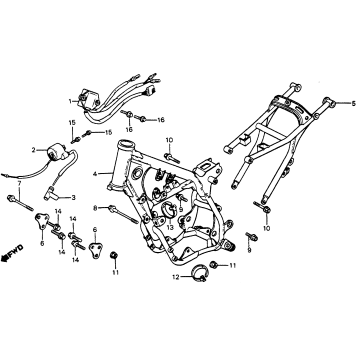FRAME + IGNITION COIL 83