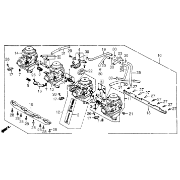 CARBURETOR ASSY. + CARBURETOR LINK