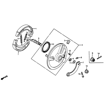 FRONT BRAKE PANEL 80-82