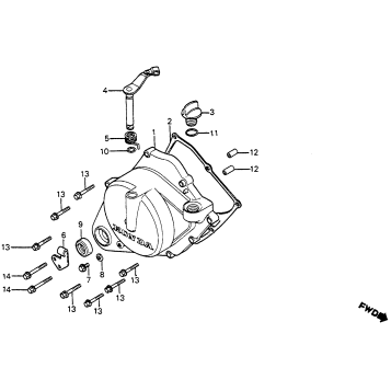 RIGHT CRANKCASE COVER 80-81