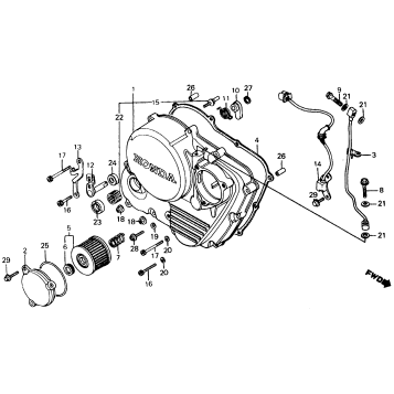 RIGHT CRANKCASE COVER 83-84