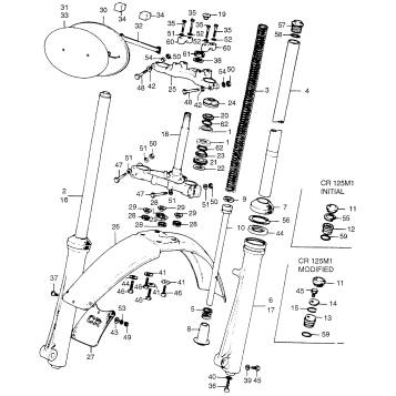 STEERING STEM + FRONT FORK + FENDER