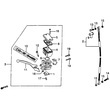 FRONT BRAKE MASTER + CYLINDER I