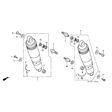 REAR SHOCK ABSORBER (2)