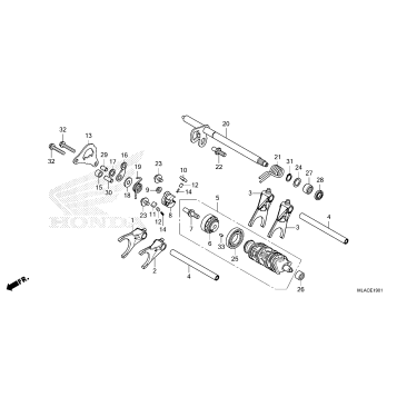 GEARSHIFT DRUM           (CMX1100D/D2/D3)