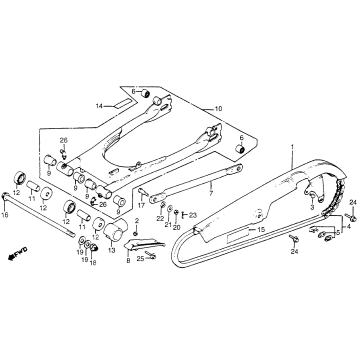 SWINGARM + CHAIN CASE