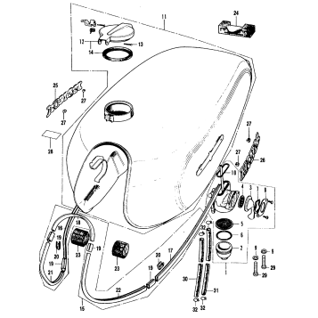 FUEL TANK + FUEL VALVE