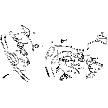 CONTROL LEVERS + SWITCHES + CABLES