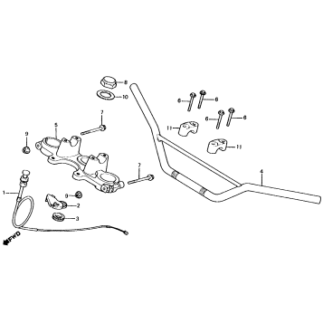 HANDLEBAR + TOP BRIDGE 79-80