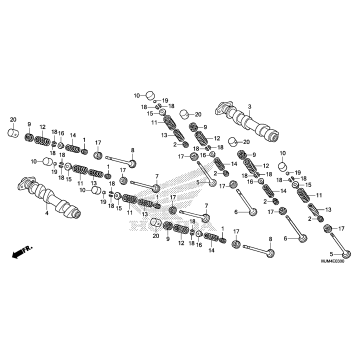 CAMSHAFT + VALVE (FR.)