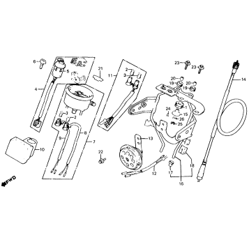 SPEEDOMETER + HORN 81-82