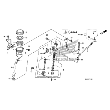 REAR BRAKE MASTER CYLINDER (ST1300A)