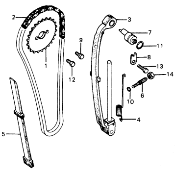 CAM CHAIN + TENSIONER
