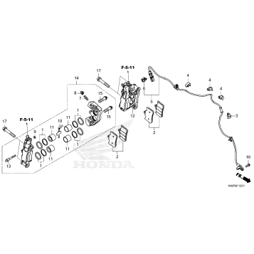 FRONT BRAKE CALIPER      (CB500FA'22/'23)