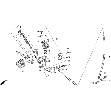 FR. BRAKE MASTER CYL. 92-96