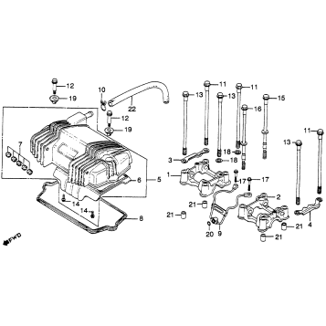 CYLINDER HEAD COVER + CAMSHAFT HOLDER