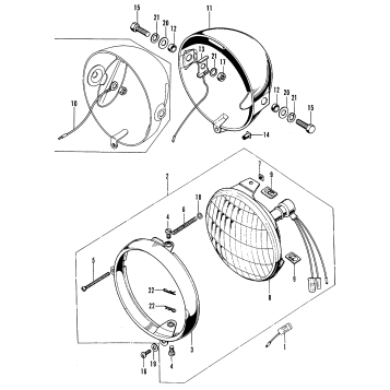 HEADLIGHT + HEADLIGHT CASE