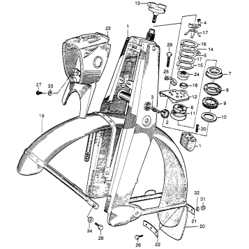 FRONT FORK + FRONT FENDER