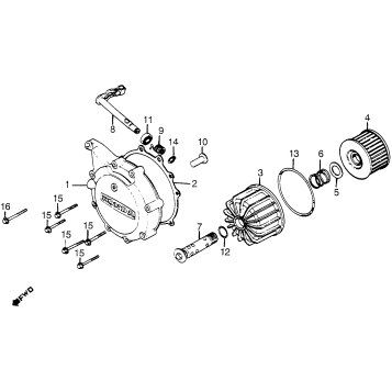 CLUTCH COVER + OIL FILTER