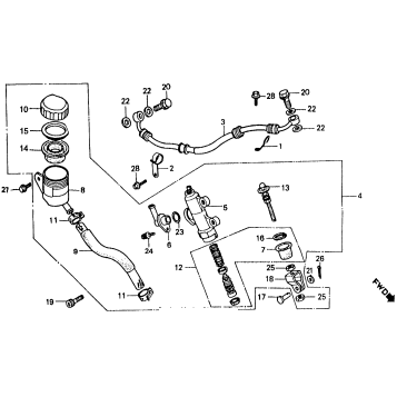 REAR BRAKE MASTER CYLINDER